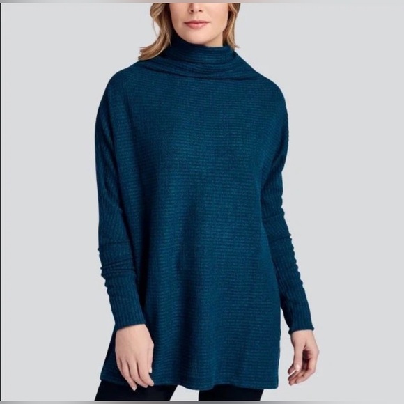 Free People We The Free Kitty Thermal Mock Cowl Neck Oversized Tunic Sweater - Picture 5 of 12